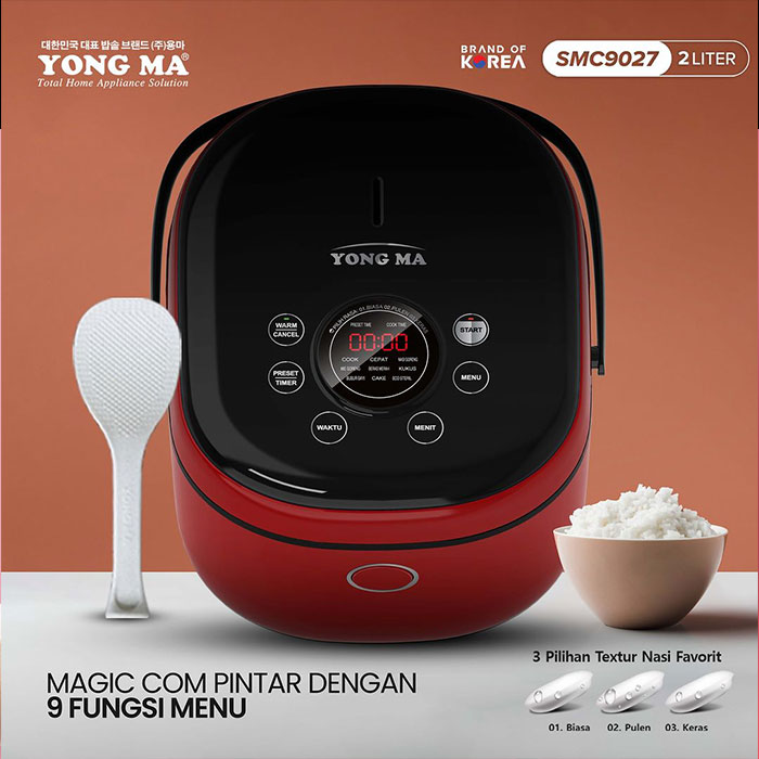 Yong Ma Digital Rice Cooker 2 L - SMC 9027 | SMC9027 Biru